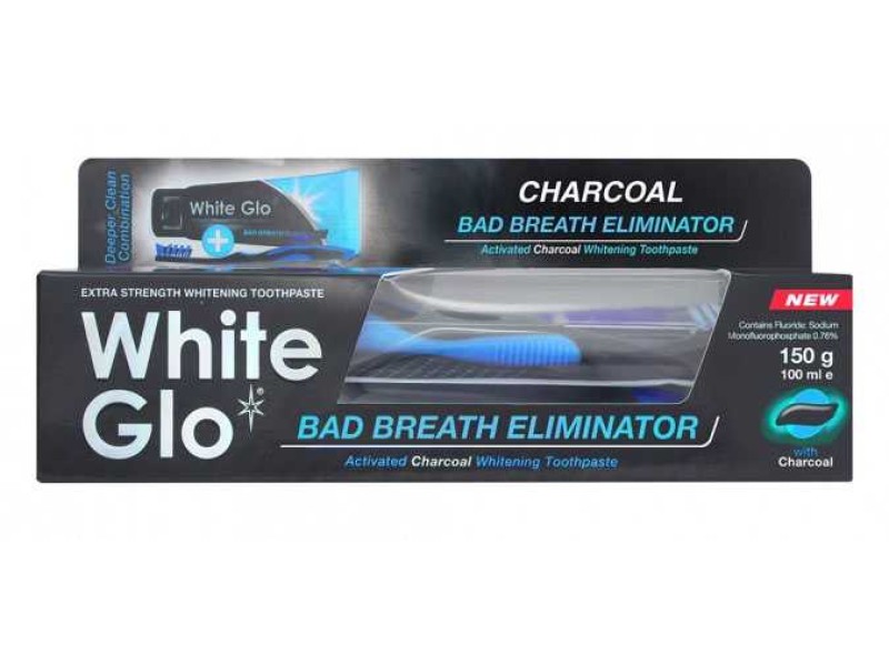 White glo toothpaste bad breath eliminator charocal 150mg