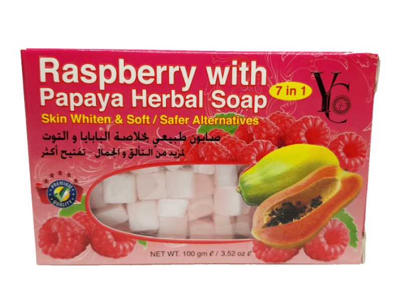 Yc herbal soap papaya & berry 100gm