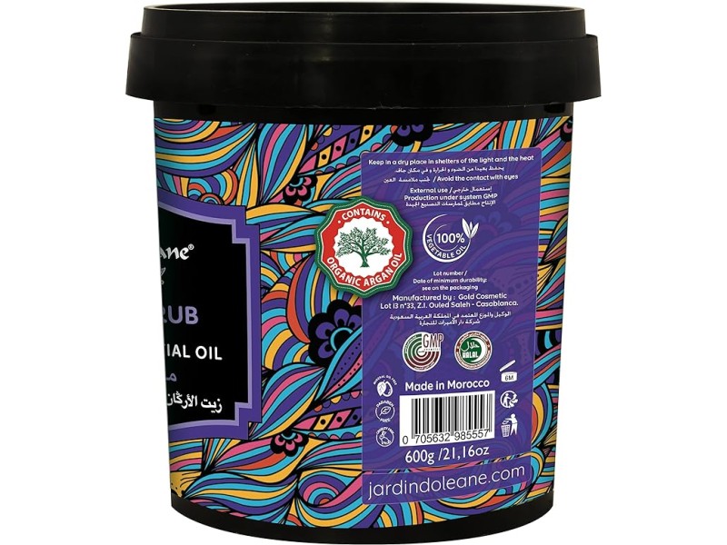 Jardin oleane sugar scrub argan oil and lavender essential oil - 600g Jardin oleane sugar scrub argan oil and lavender essential oil - 600g