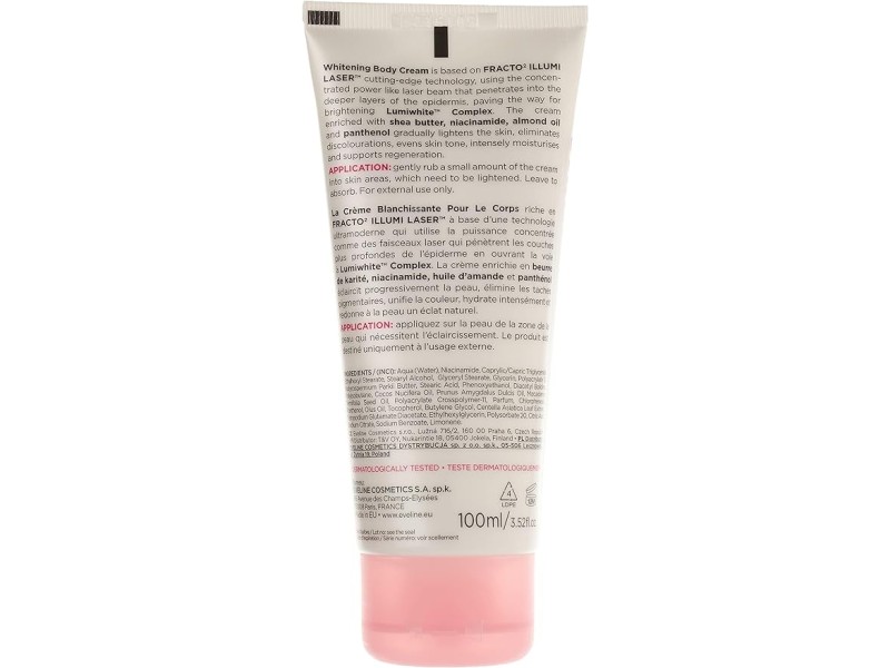 Eveline white prestige 4d whitening body cream sensitive areas - 100ml