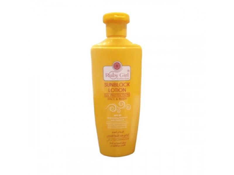 RUBY GIRL SUN BLOCK LOTION 200 ML UV PROTECTION WITH VITAMIN E