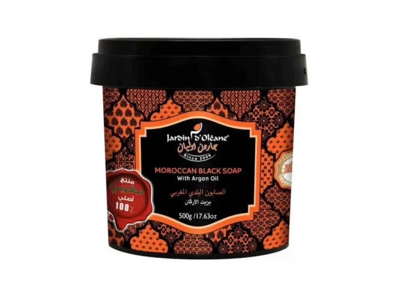 Jardin oleane moroccan black soap 500 gm with argan oil