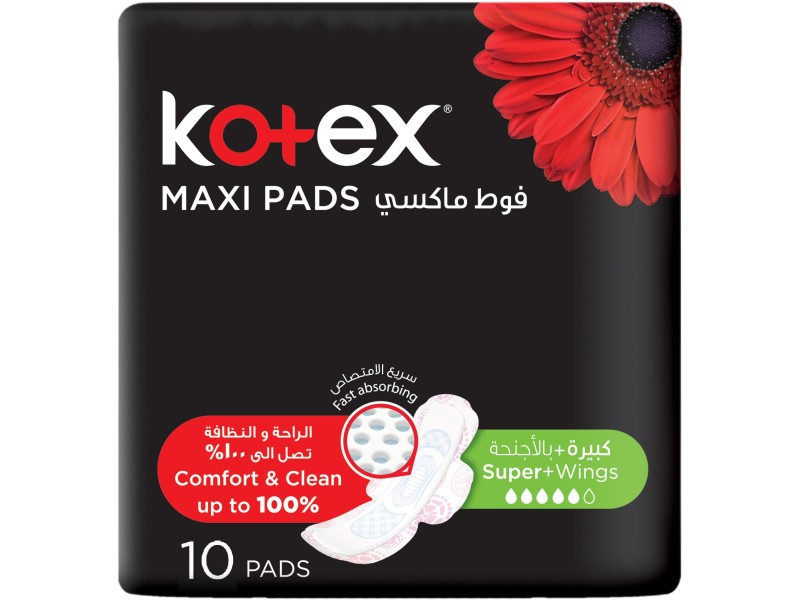 Kotex maxi super wings 10pads
