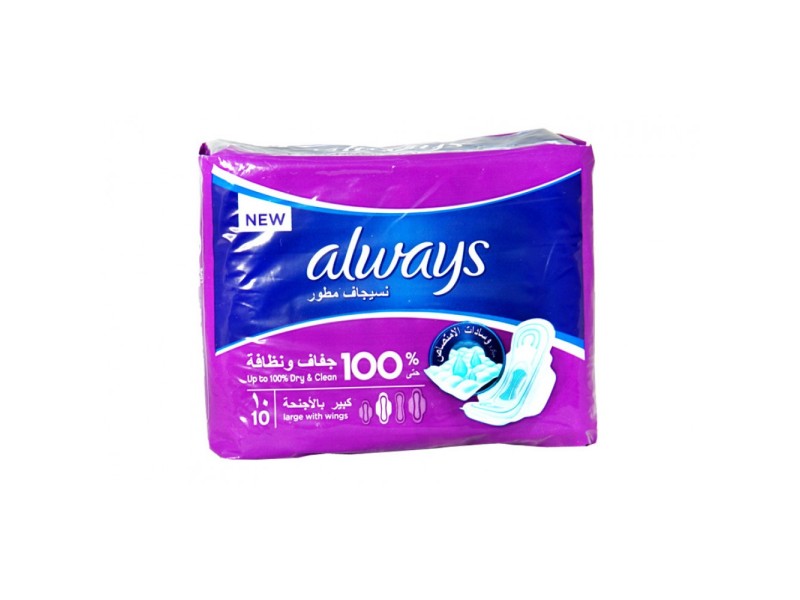 Always c/d moove large wing 10 pads