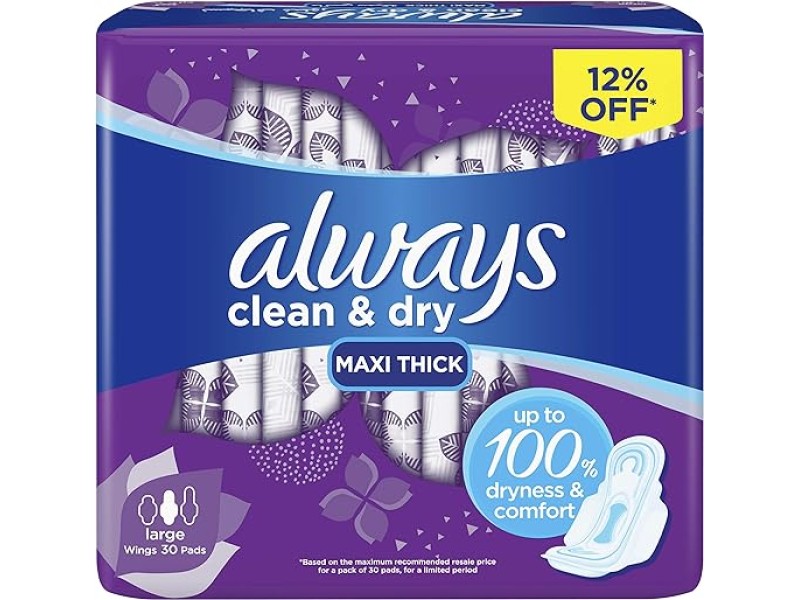 Always c/d moove large wing 50 pads
