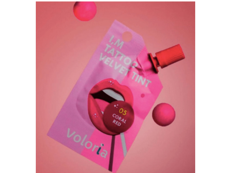 Voloria im tattoo velvet tint- 05 coral red Voloria im tattoo velvet tint- 05 coral red