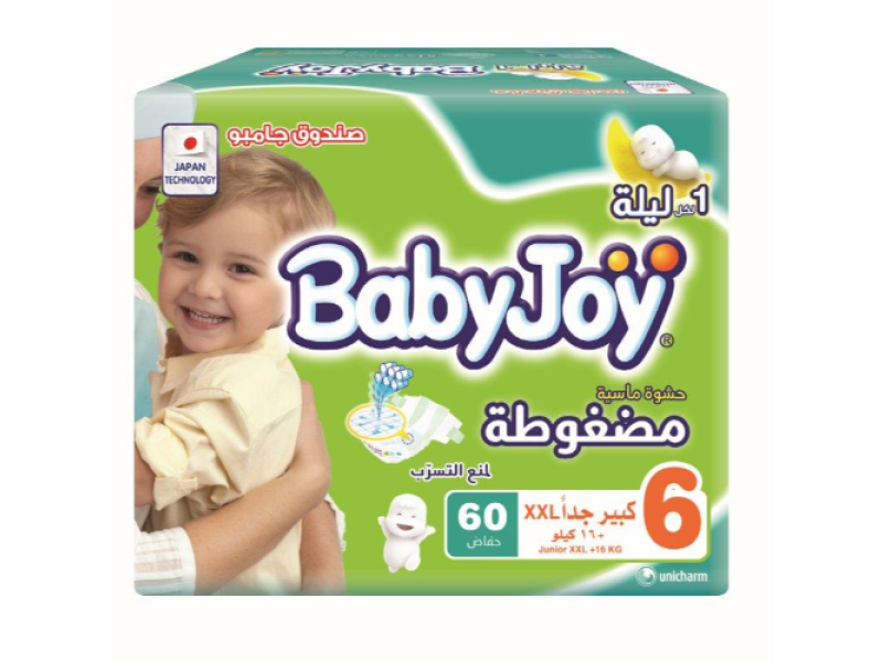 Babyjoy diapers no6 jumbo box 60 pads
