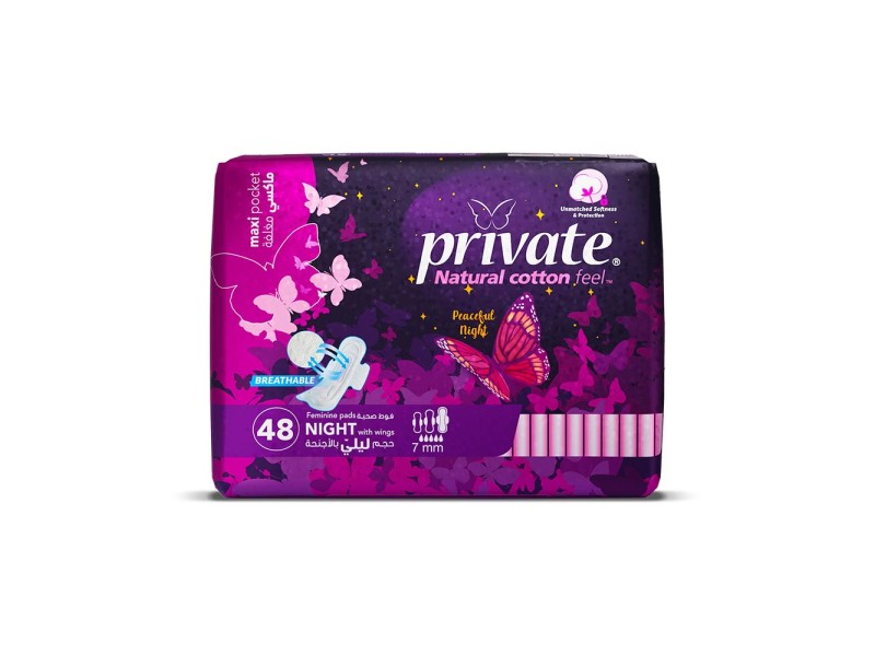 Private maxi night 48 pads