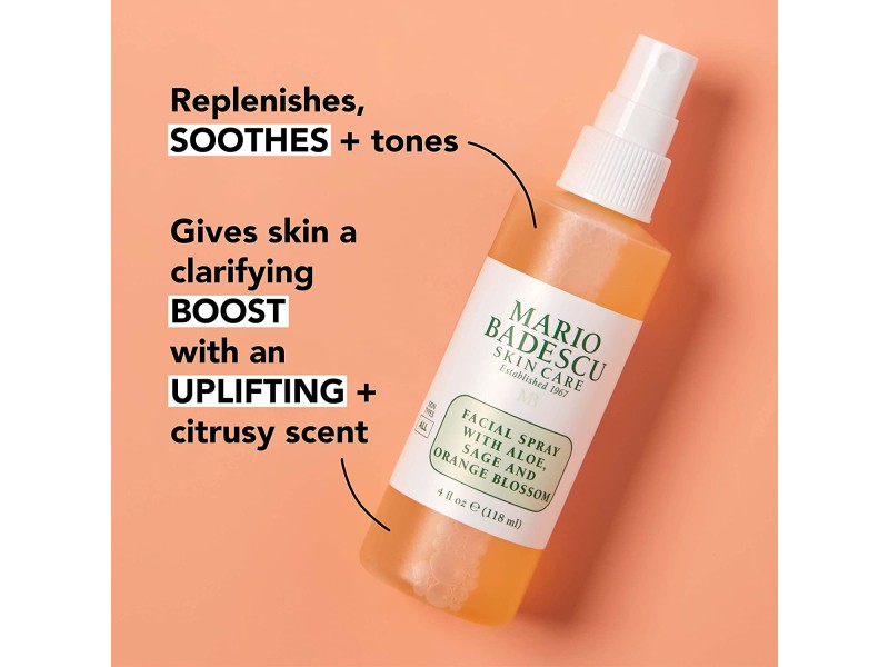 Mario badescu facial spray with aloe sage and orange blossom for all skin types 118ml