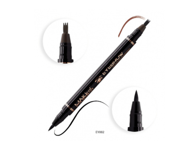 Make over 22 2-in-1 eyebrow and eyeliner pen dark brown ey002