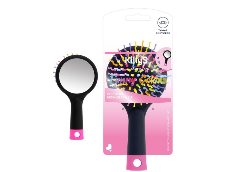 Inter-vion h. brush with colorful curly small 400442 a
