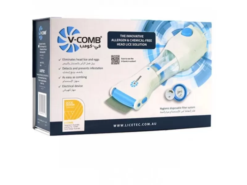 V-comb electrical lice comb - chemical-free treatment