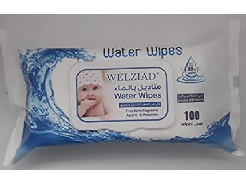 Welziad baby water wipes 100 pis
