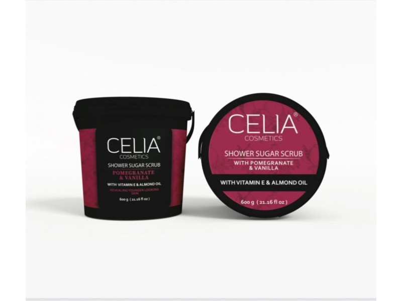 Celia body sugar scrub pomegranate & vanilla 600g