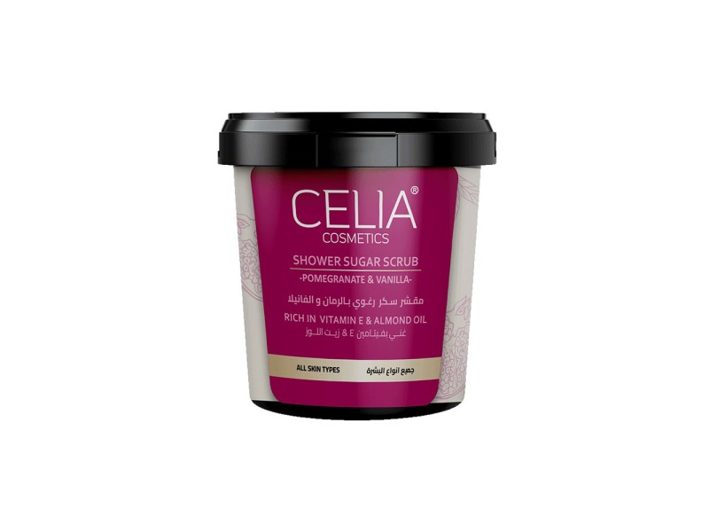 Celia body sugar scrub pomegranate & vanilla 600g