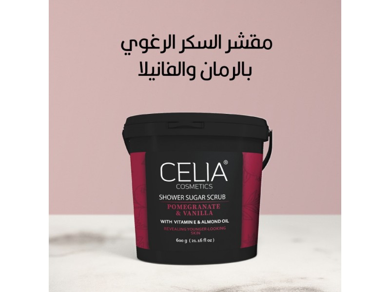 Celia body sugar scrub pomegranate & vanilla 600g