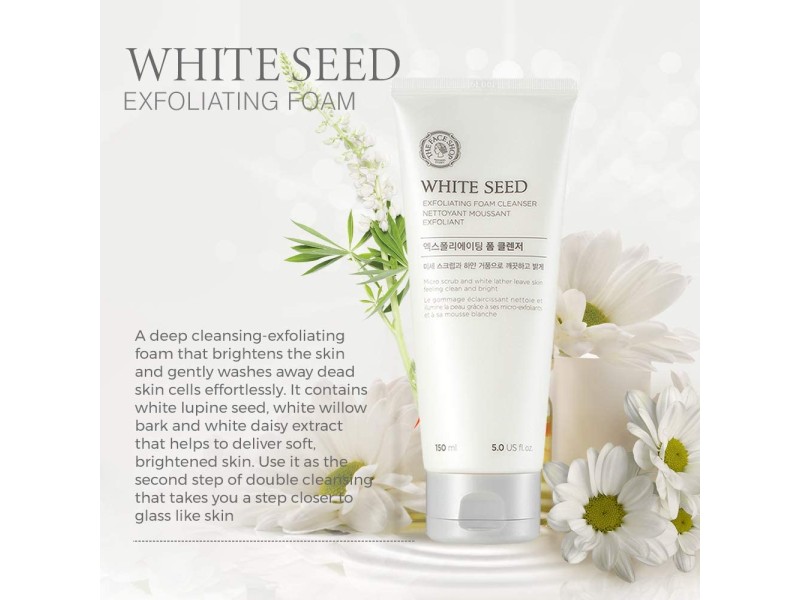The face shop white seed exfoliating cleansing foam 150ml