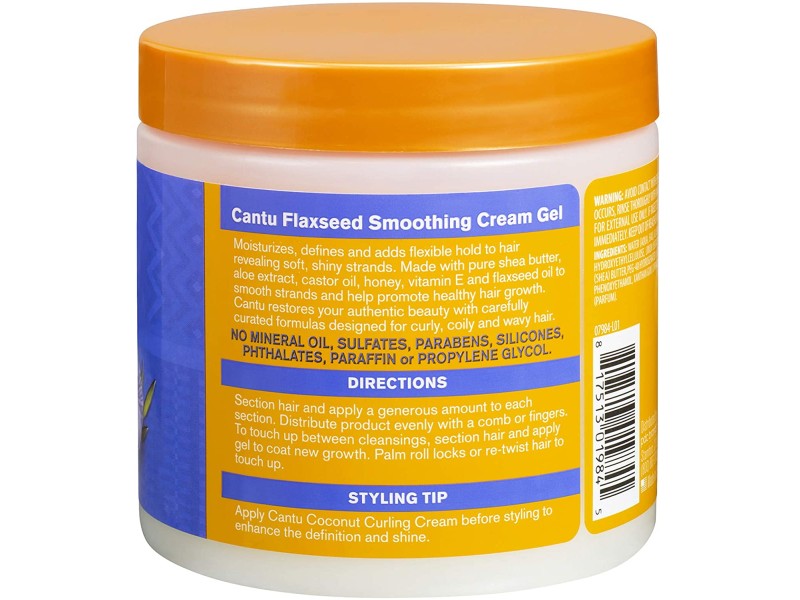 Cantu flaxseed cream gel jar 16 oz