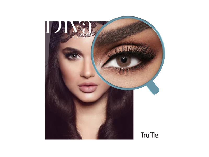 Diva color contact lenses truffle