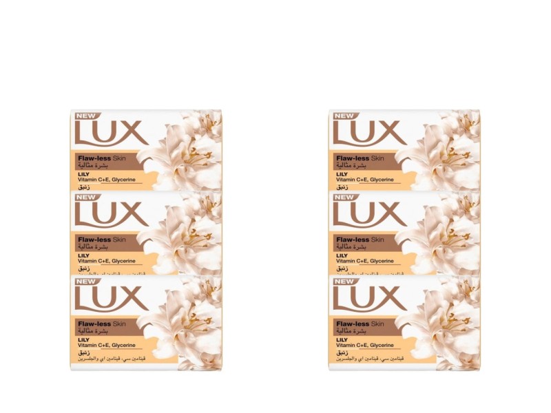 Lux soap bar lily flaw less 75gm (5+1)