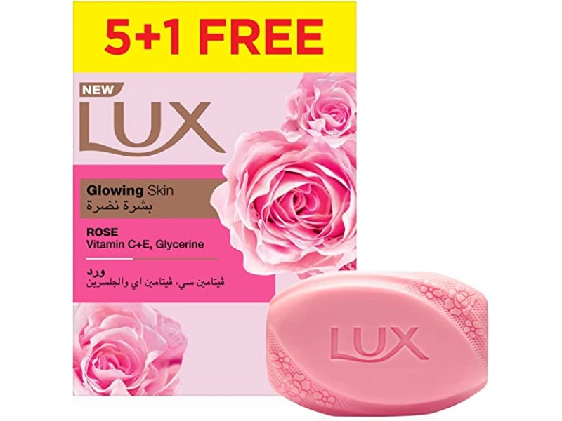 Lux soap bar rose 75gm (5+1)