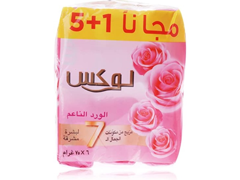 Lux soap bar rose 75gm (5+1)