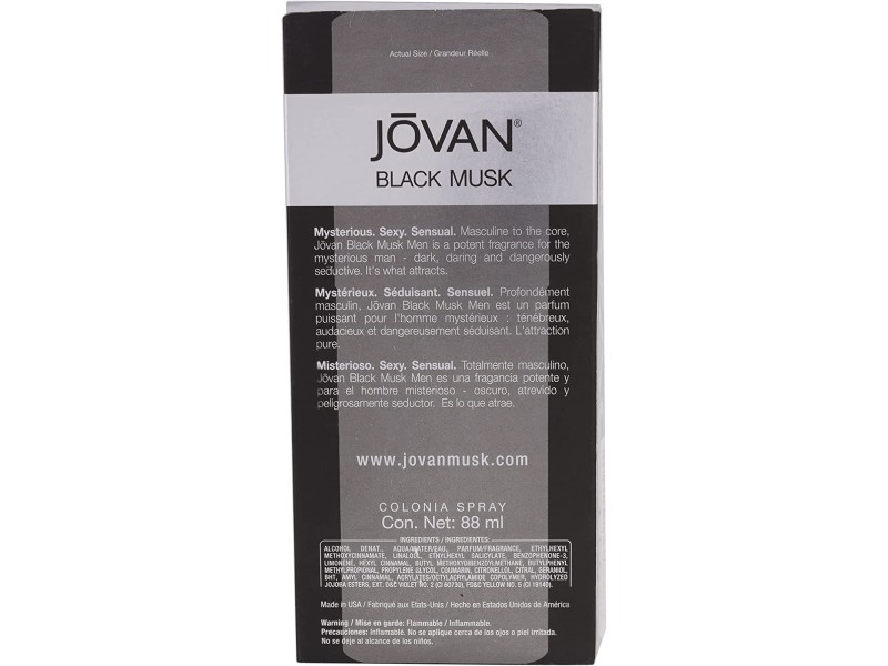Jovan black musk for men pour homme 88ml spray