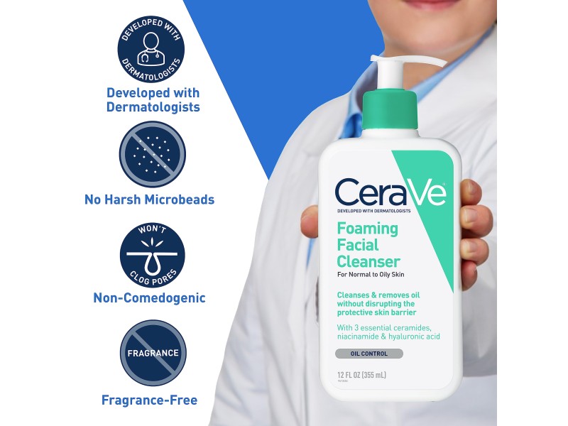 Cerave facial foaming cleanser 473ml normal oily skin