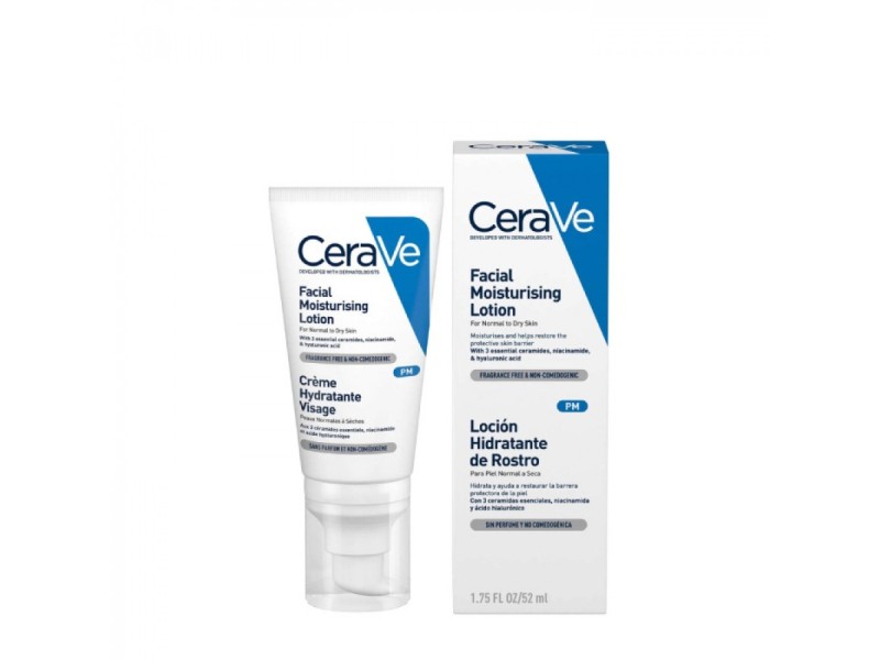 Cerave facial lotion 52ml night dry skin