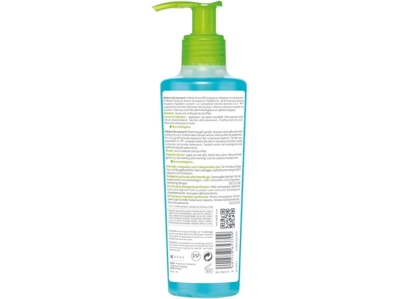Bioderma sebium facial purifying cleansing foaming gel for combination oily skin 500ml
