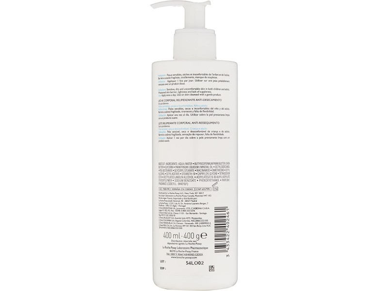 La roche posay lipikar lait body milk 400 ml anti dryness