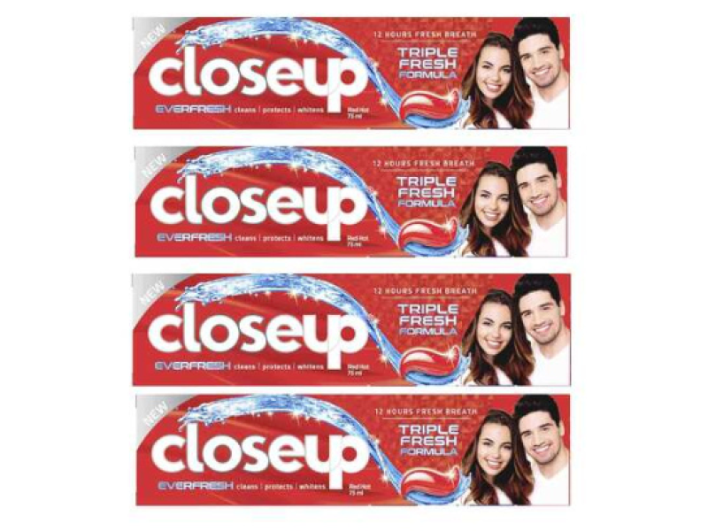 CLOSEUP TOOTHPASTE 75MLX4 RED HOT SPECIAL OFFER