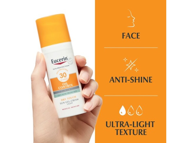 EUCERIN 50+UVA OIL CONTROL DRY TOUCH SUN GEL 50ML