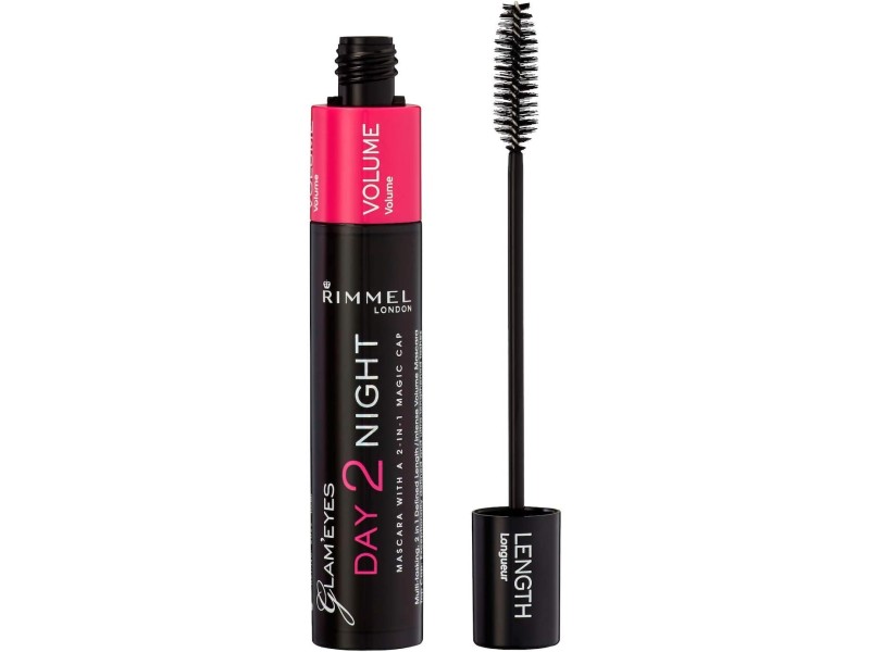 RIMMEL LONDON DAY 2 NIGHT WATERPROOF MASCARA BLACK 01