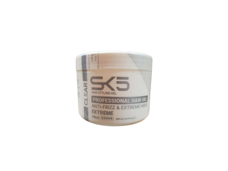 SK5 CLEAR HAIR GEL SUPER HOLD ANTI FRIZZ 500ML