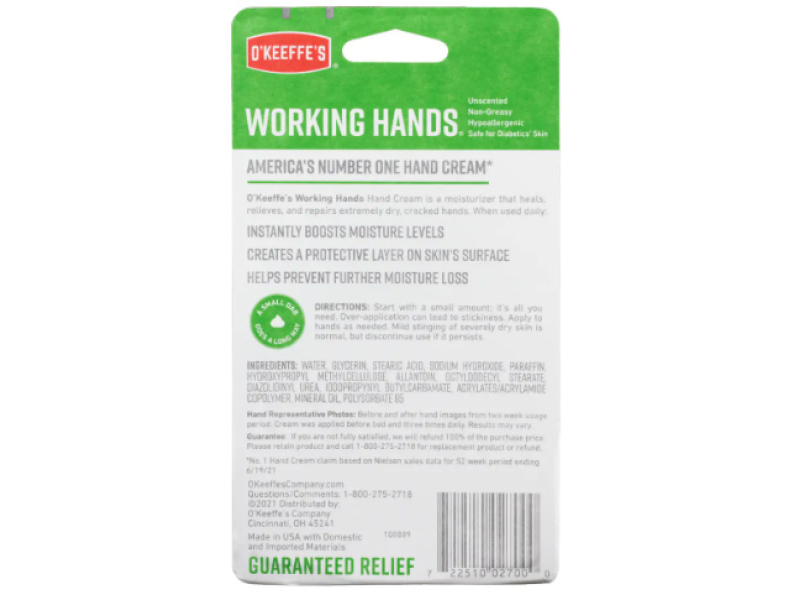 O'KEEFFE'S WORKING HANDS CREAM 76G