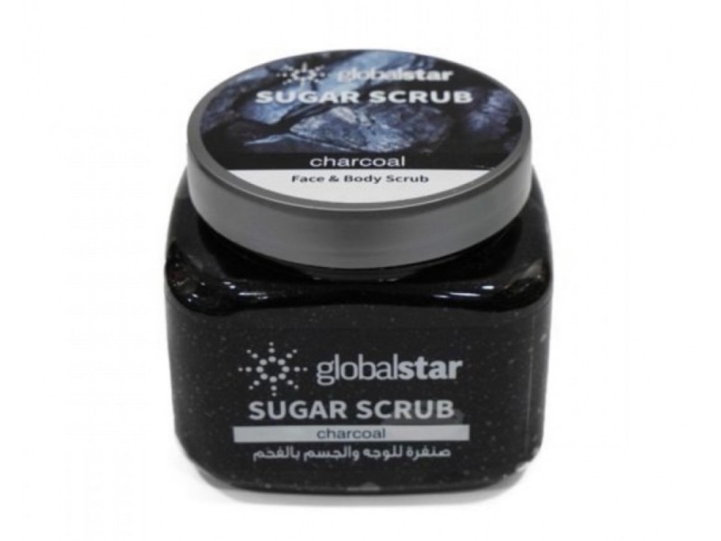 GLOBAL STAR SUGAR SCRUB CHARCOAL 600GM
