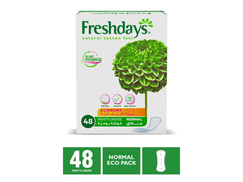 FRESHDAYS NORMAL PANTYLINERS 48PCS 48X6