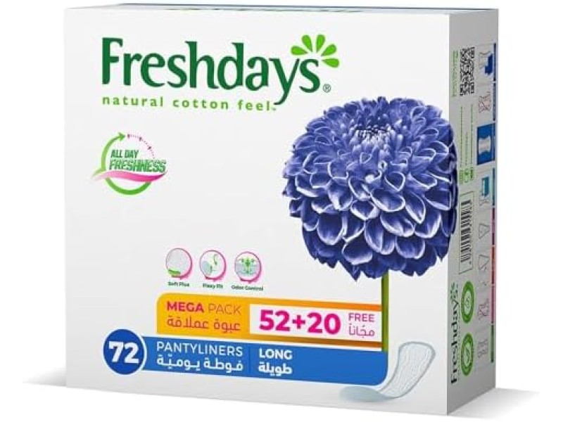 FRESHDAYS LONG PANTEGE 72 PACK MEGA 50+20
