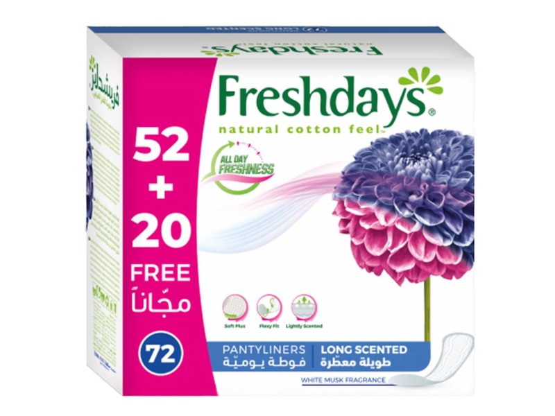 FRESHDAYS LONG PANTEGE 72 PACK MEGA 50+20