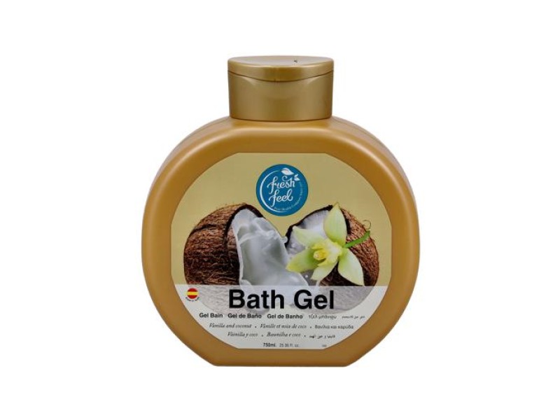 FRESH FEEL BATH GEL VANILLA COCONUT 750ML