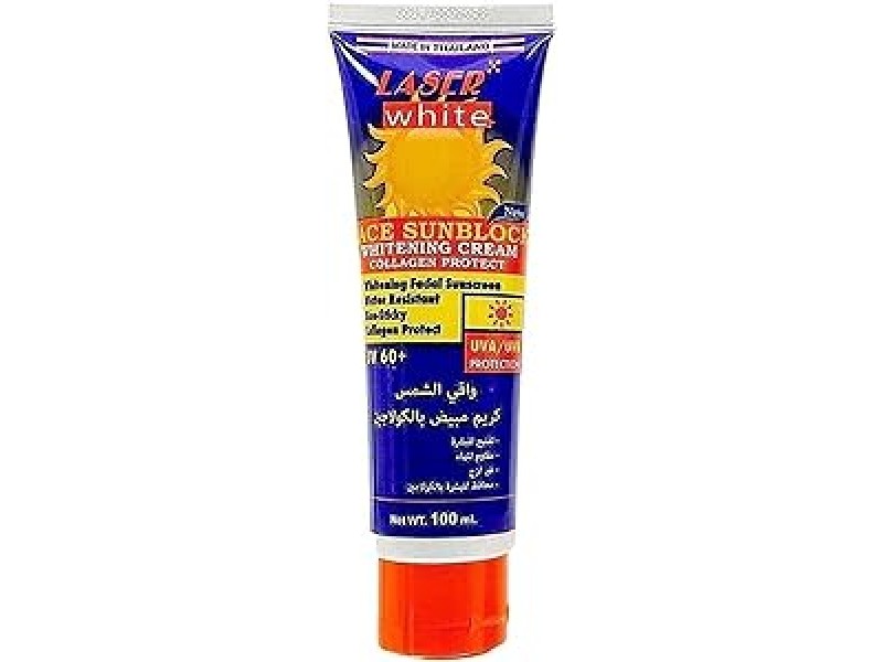 LASER WHITE SUNSCREEN CREAM UV60+ WITH COLLAGEN 100ML
