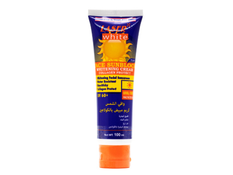 LASER WHITE SUNSCREEN CREAM UV60+ WITH COLLAGEN 100ML