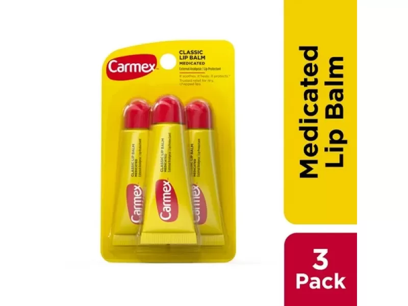 CARMEX MOISTURIZING LIP BALM CLASSIC TRIPLE FORCE 3PCS
