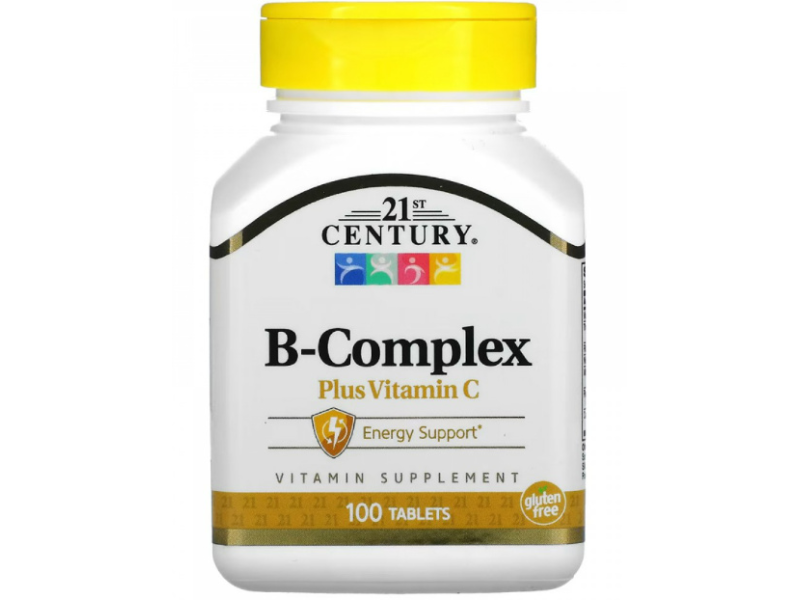 21ST CENTURY B-COMPLES PLUS VITAMIN C 100TABLETS