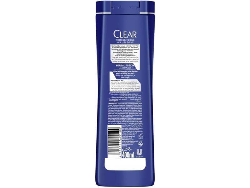 Clear shampoo herbal fusion for men 400ml