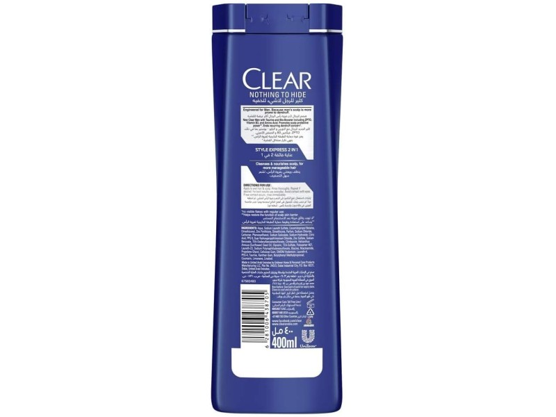 Clear shampoo style express 2-in-1 400ml