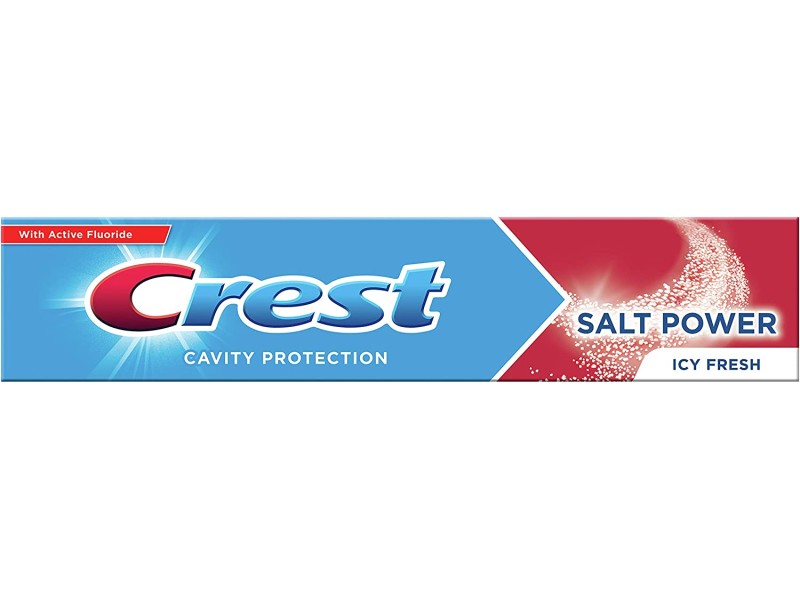 Crest active fluoride salt power icy fresh toothpaste 125ml