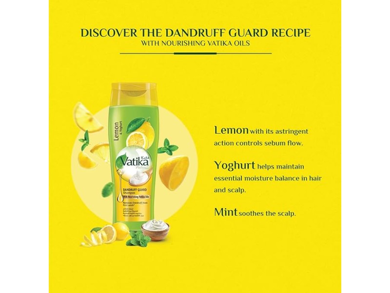 Vatika shampoo 400ml lemon dandruff
