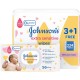 Johnsons extra sensitive baby wipes 56 wipes (3+1)